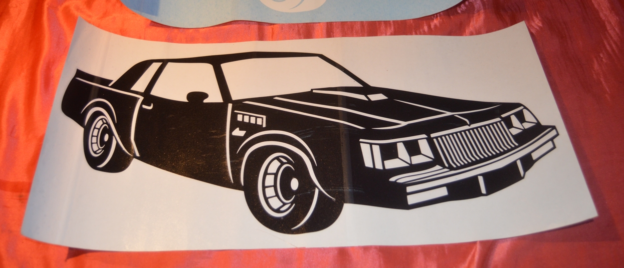 Die-cut Car Shaped Buick Turbo Regal Grand National Decals!