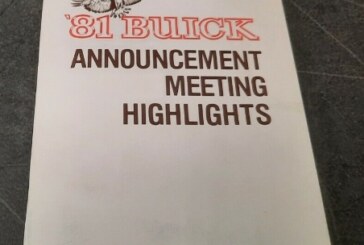 1981 Buick Dealership Brochure Announcement Meeting Highlights