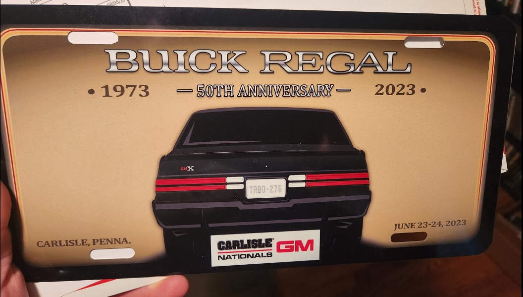 Front Custom Buick Regal Themed License Tags Plates