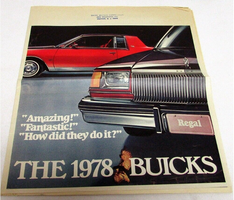 The 1978 Buicks Advertising Newspaper Insert