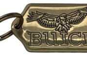 Vintage Brass Plastic GM Buick Logo Key Fobs