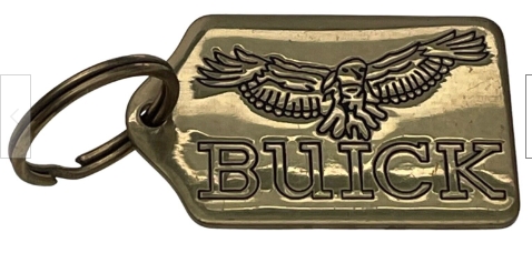 Vintage Brass Plastic GM Buick Logo Key Fobs