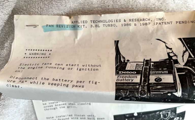 Old School ATR Buick GN T-Type Fan Revision Kit