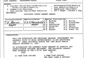 Buick Grand National Extended Build Production Run (Last 10k cars made)