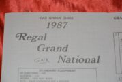 FS 1987 Buick Grand National Car Order Guide Form